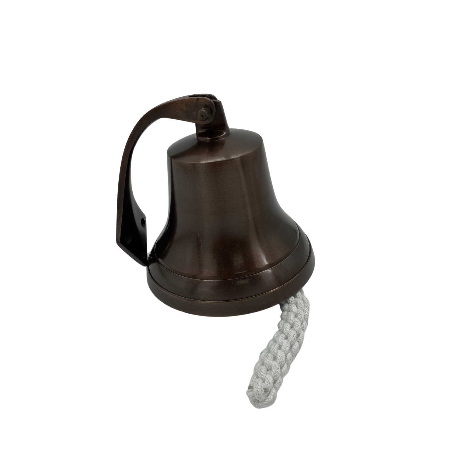 ANTIQUE Hanging 6 Ship Bell with Rope Dark Antique Etsy