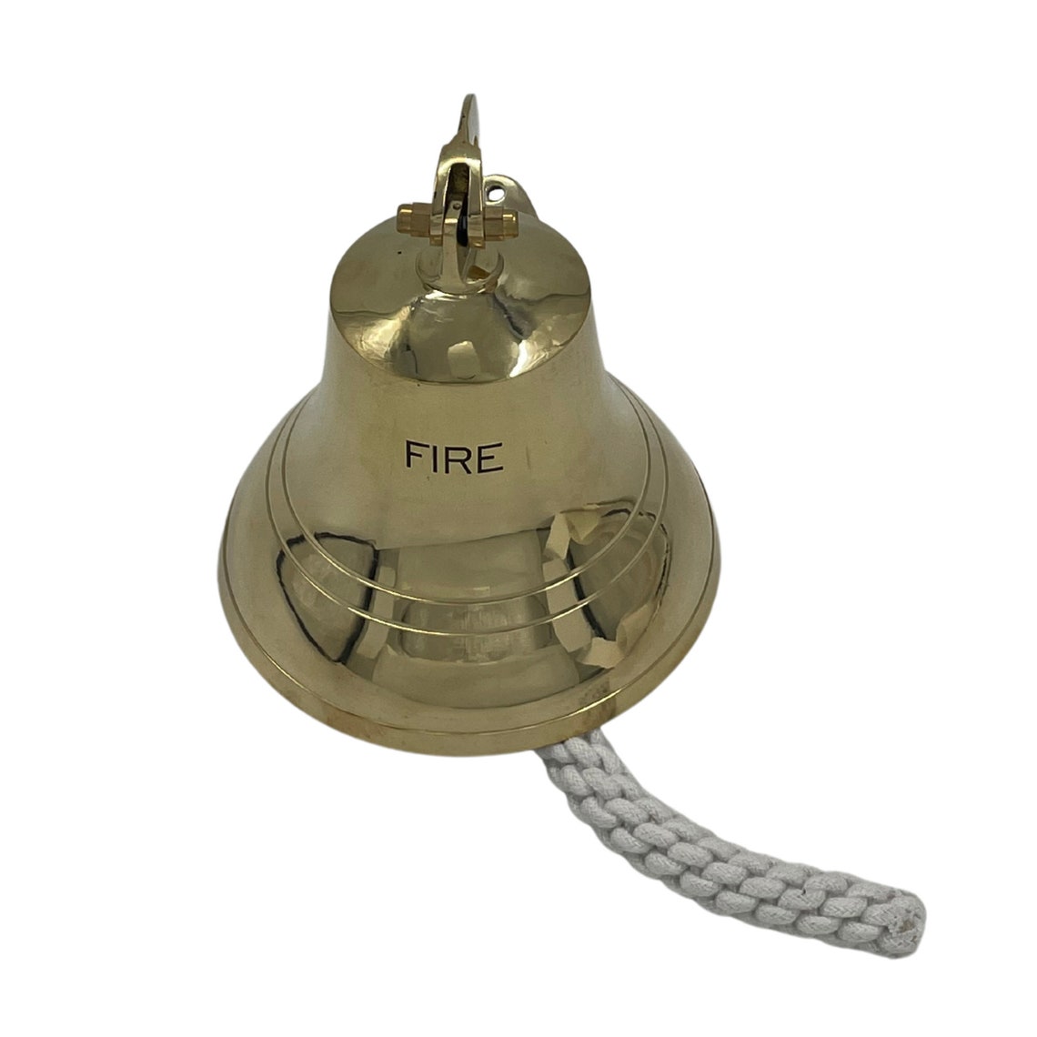 7 Golden Finish Brass Wall Hanging Fire Ship Bell Rope Etsy