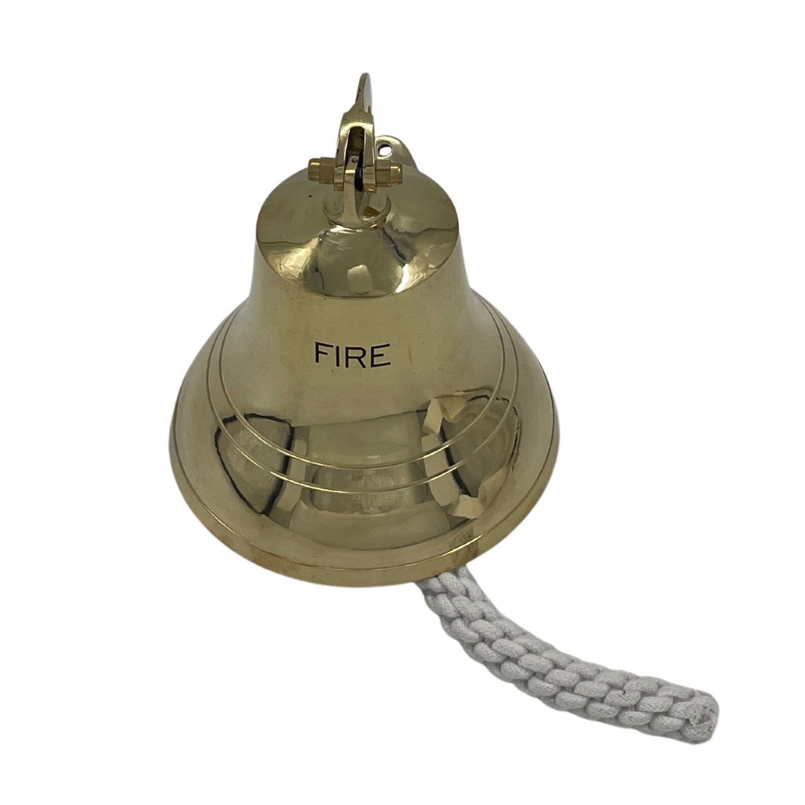 7 Golden Finish Brass Wall Hanging Fire Ship Bell Rope Etsy