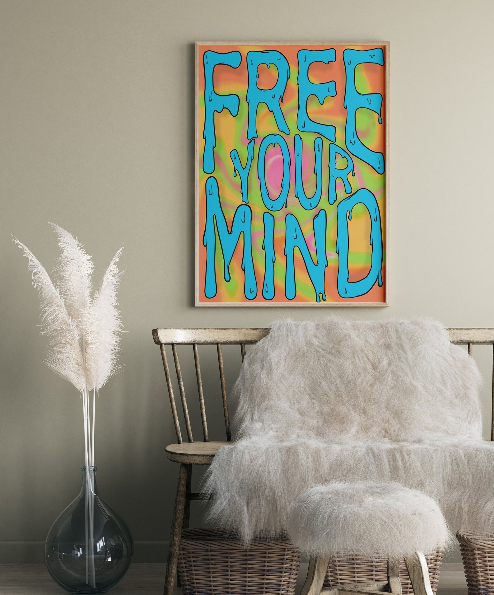 Free Your Mind wall art prints quotes boho wall art Etsy