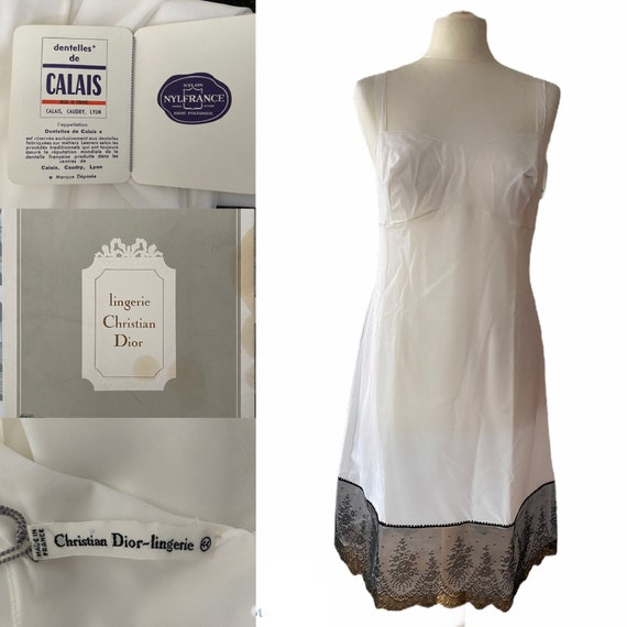Vintage Christian Dior Lingerie Full Under Slip In