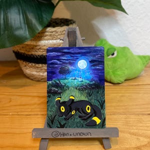 Umbreon moonbreon Altered Pokémon card - painted Pokémon card art