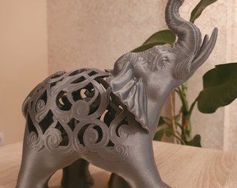 Decorative Elephant 3dprinted - Elefante decorativo madre y bebé: adorno impreso en 3D