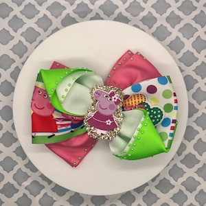 Peppa Pig hair bow