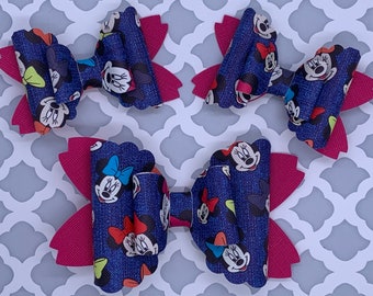 Minnie Mouse inspired hair bow