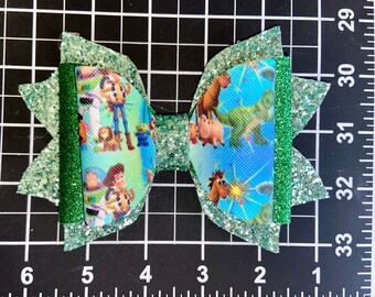 Green Toy Story hair bow