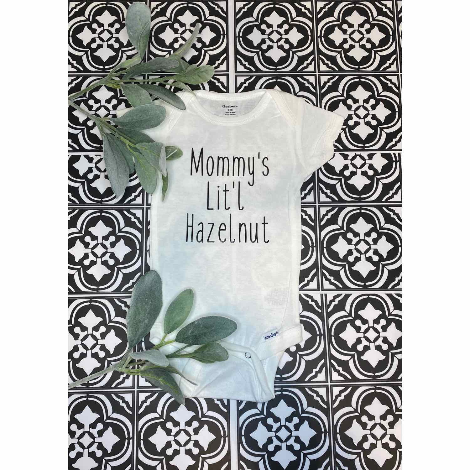 Hazelnut Onesie Baby Onesie Coffee Lover Hazel Baby Gift Etsy
