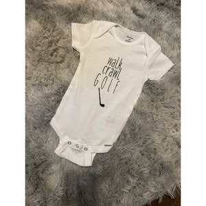 Walk, Crawl, Golf Baby Onesie, Golfing Baby, Golfing Families, Baby Shower Gift