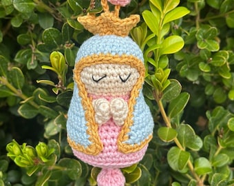 Crochet Our Lady of Guadalupe Rosary, Cotton Religious Gift