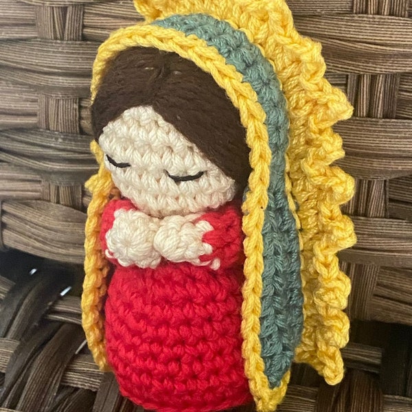 Virgen de Guadalupe Ganchillo Hecho a Mano. Amigurumis.