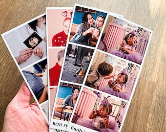 Personalized Photo Strip Magnet Gift For Her Photo Collage Picture Bestie Gift Custom Fridge Magnet Photo Booth Strip Print Birthday Gift