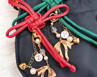 Good Luck Knot Bag Charm, Custom Name Initial Lucky Knot Keychain, Chinese Knot Bag Charm Accessory For Bag, Purse Accessory Bookbag