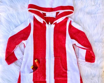 Kid Hooded Towel Beach Swimsuit Coverup, Toddler Beach Towel Baby Poncho, Surf Poncho Swim Changing Bath Towel for Toddler Terry Zip Coverup