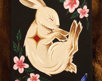 Drifting - Acrylic Rabbit Painting