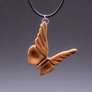 Butterfly Necklace Pendant Wooden Initial Necklaces Mothers Day Gift Butterfly Necklace Women