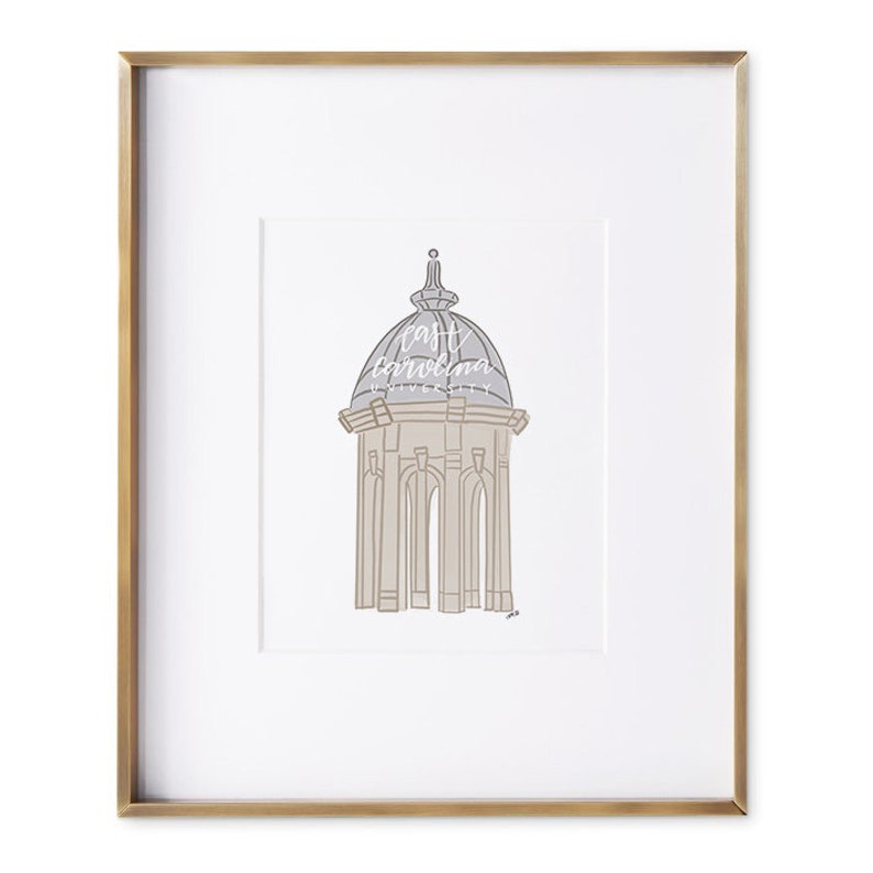 ECU Cupola Print ECU north Carolina Wall Art Printed Etsy