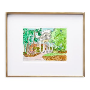 UNCW | Wilmington | North Carolina | Watercolor art | Print | Graduation gift | Grad