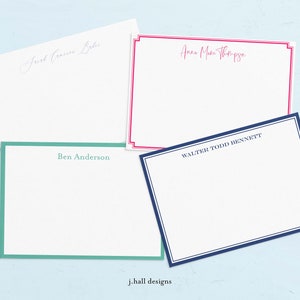 Personalized Stationery | Name Stationery | Monogrammed Note Set | Personalized Note Cards | Flat Card | J.Hall Designs