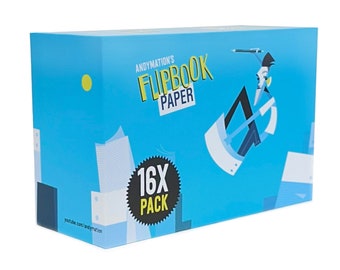 Paquete de papel Andymation 16X, papel de flipbook de repuesto para todos los kits de Andymation