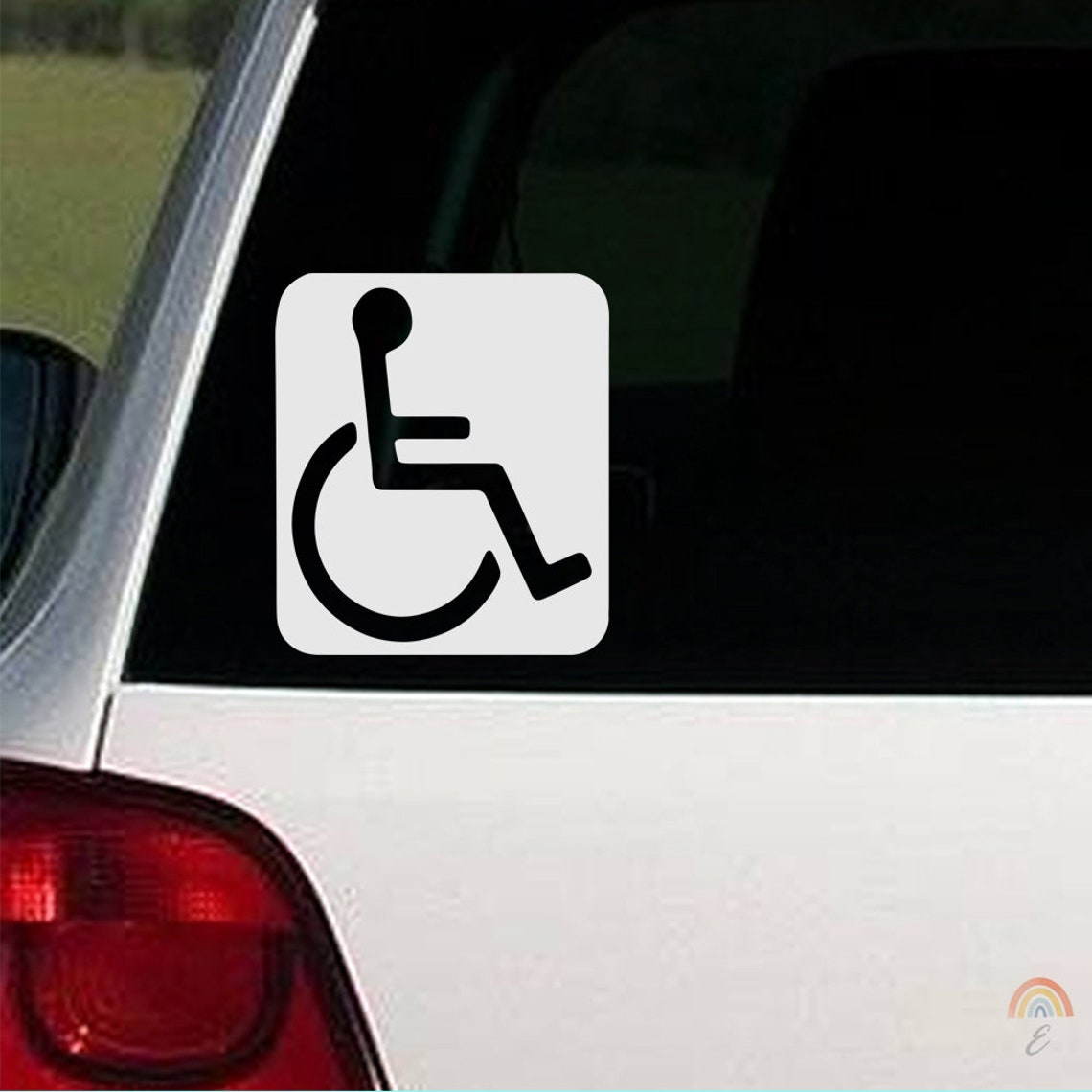 Disabled Wheelchair Handicap Sign Vinyl Decal Sticker Etsy