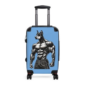 Hondenkoffers - schattige puppyprintbagage voor huisdierenliefhebbers, reisaccessoires, dierenkoffer, cadeau hondeigenaar, reiziger aanwezig