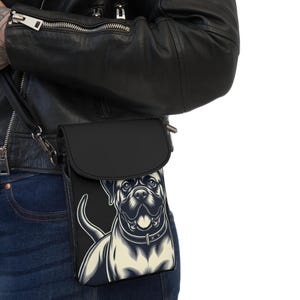 Portemonnee kleine mobiele telefoon, ontwerp Bull Mastiff, cadeau hondenliefhebber, accessoires huisdiereigenaar, minimalistische kaarthouder, portemonnee met dierenprint