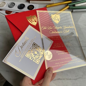 Carte d'invitation de mariage, Faire-part de mariage en acrylique transparent, Faire-parts en acrylique, Faire-part de quinceanera en acrylique, Faire-parts transparents
