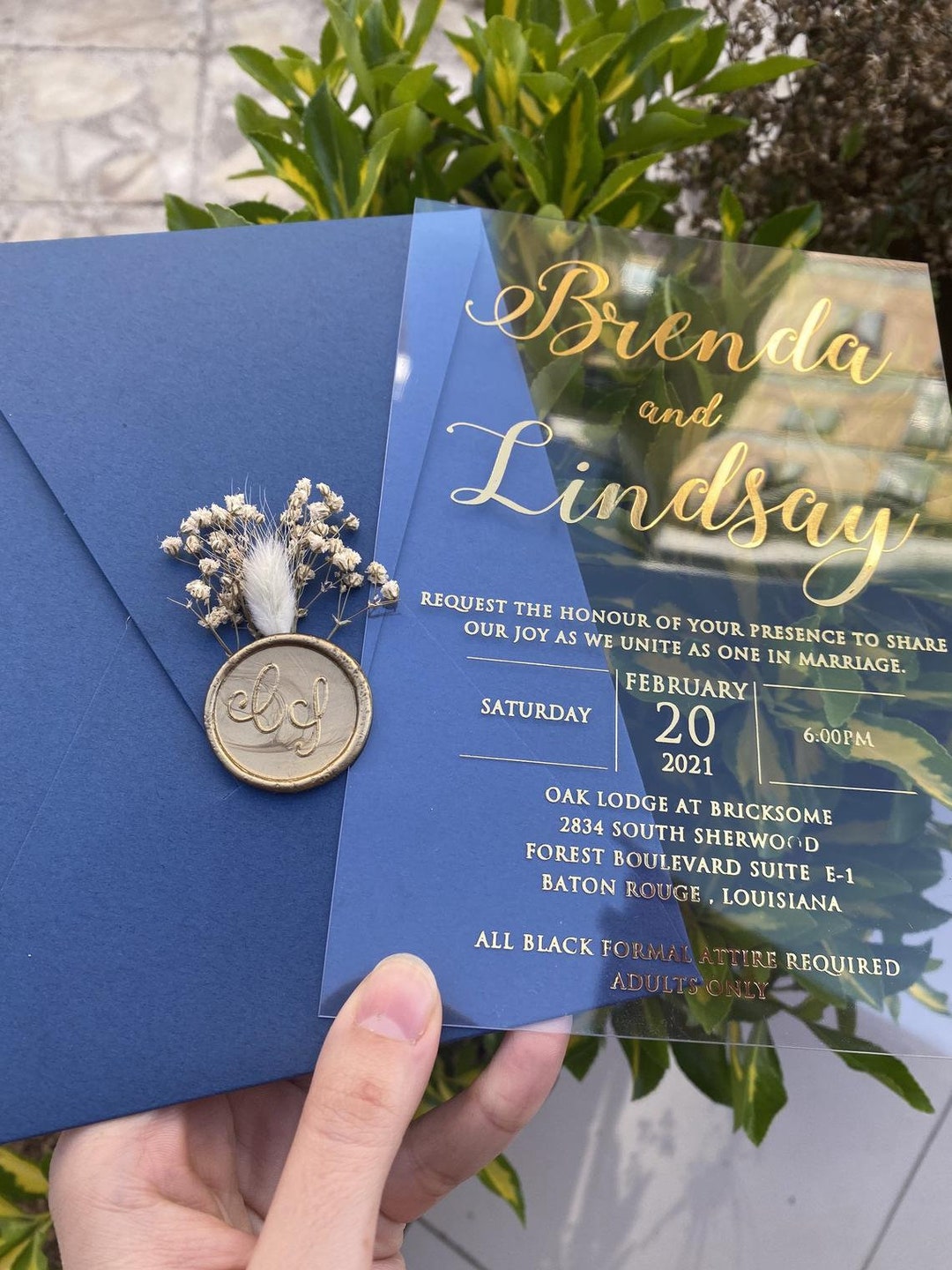 Clear Acrylic Invitations, Wedding Invitation, Acrylic İnvitations