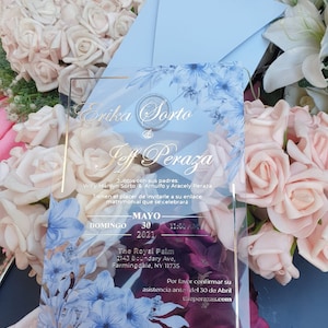 Faire-part de mariage en acrylique transparent, Faire-part de mariage, Faire-part de mariage transparent, Faire-part de mariage en acrylique transparent, Faire-part de mariage, Cartes de réservation