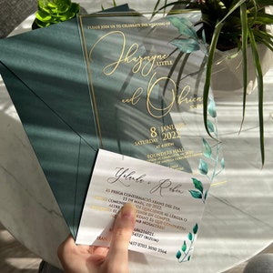 アクリル招待状、ボヘミアンウェディングカード、ウェディングカード、結婚式の招待状、アクリル招待状、キンセアネーラ招待状、ブライダルシャワーカード、