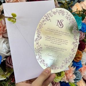 Hochzeitseinladungen, Hochzeitskarte,gespiegelte Einladung,klare Einladungen,Papiereinladungen,