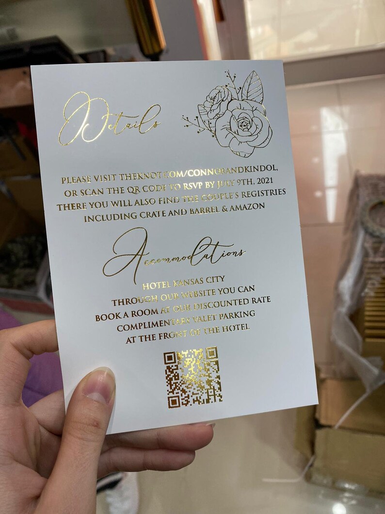 Rsvp Wedding Cards Detail Cards Wedding Invitations Foiled Etsy