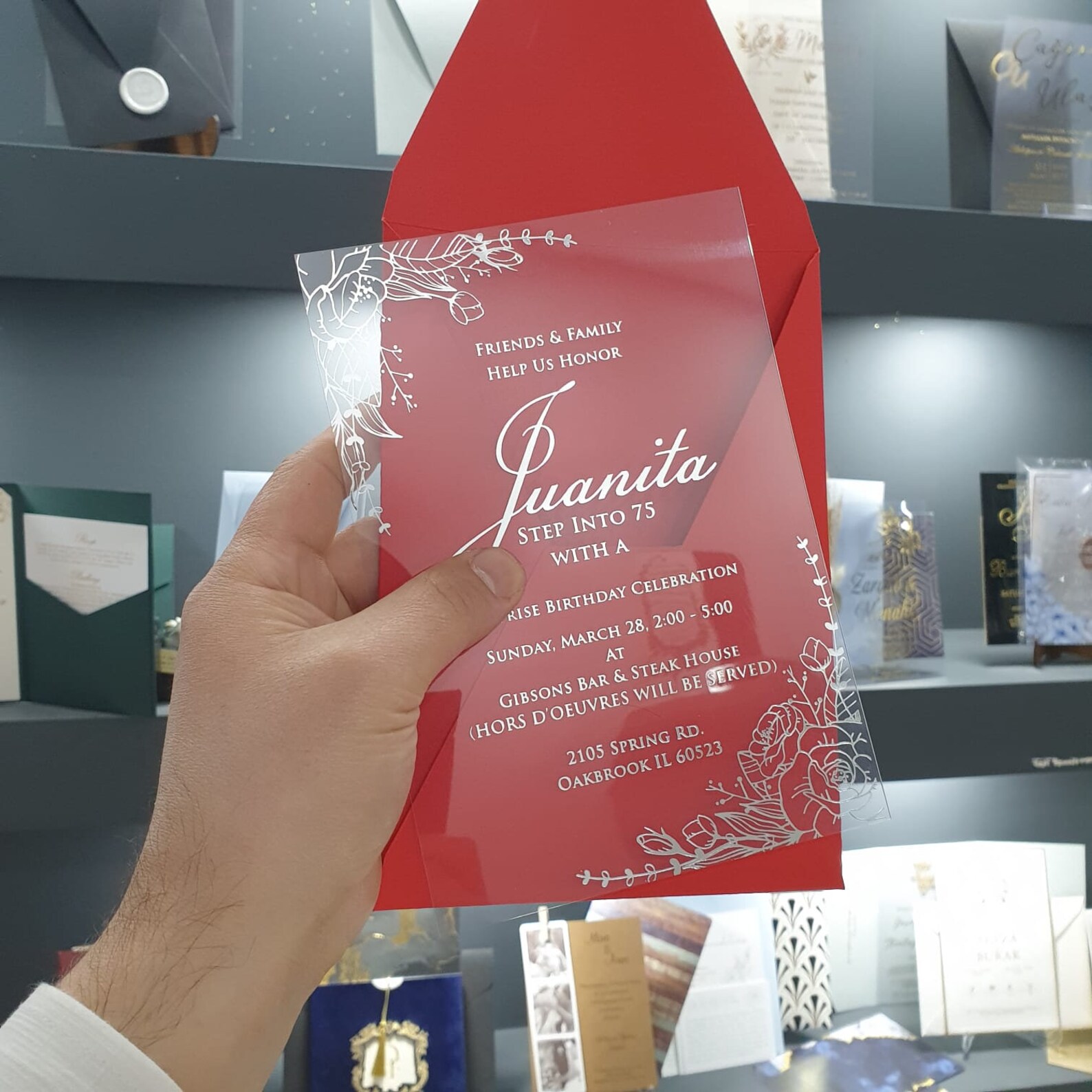 Clear Acrylic Invitations Wedding Invitation Acrylic Etsy