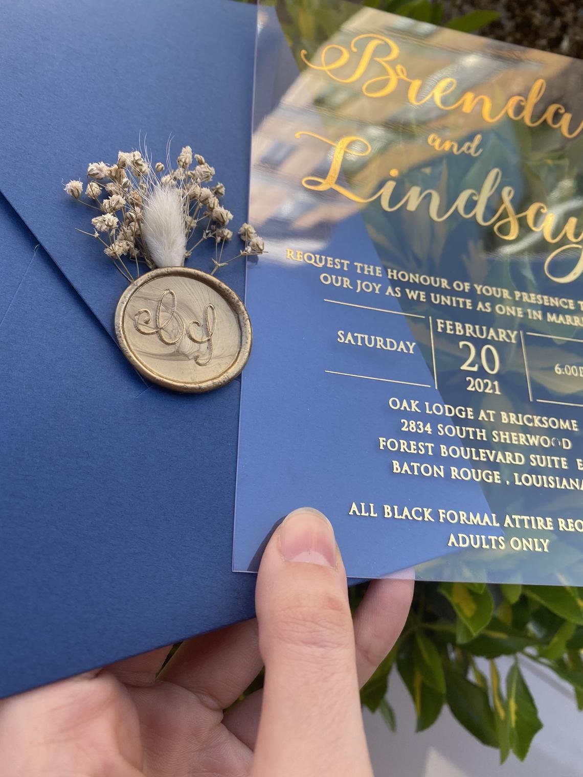 Clear Acrylic Invitations Wedding Invitation Acrylic Etsy UK