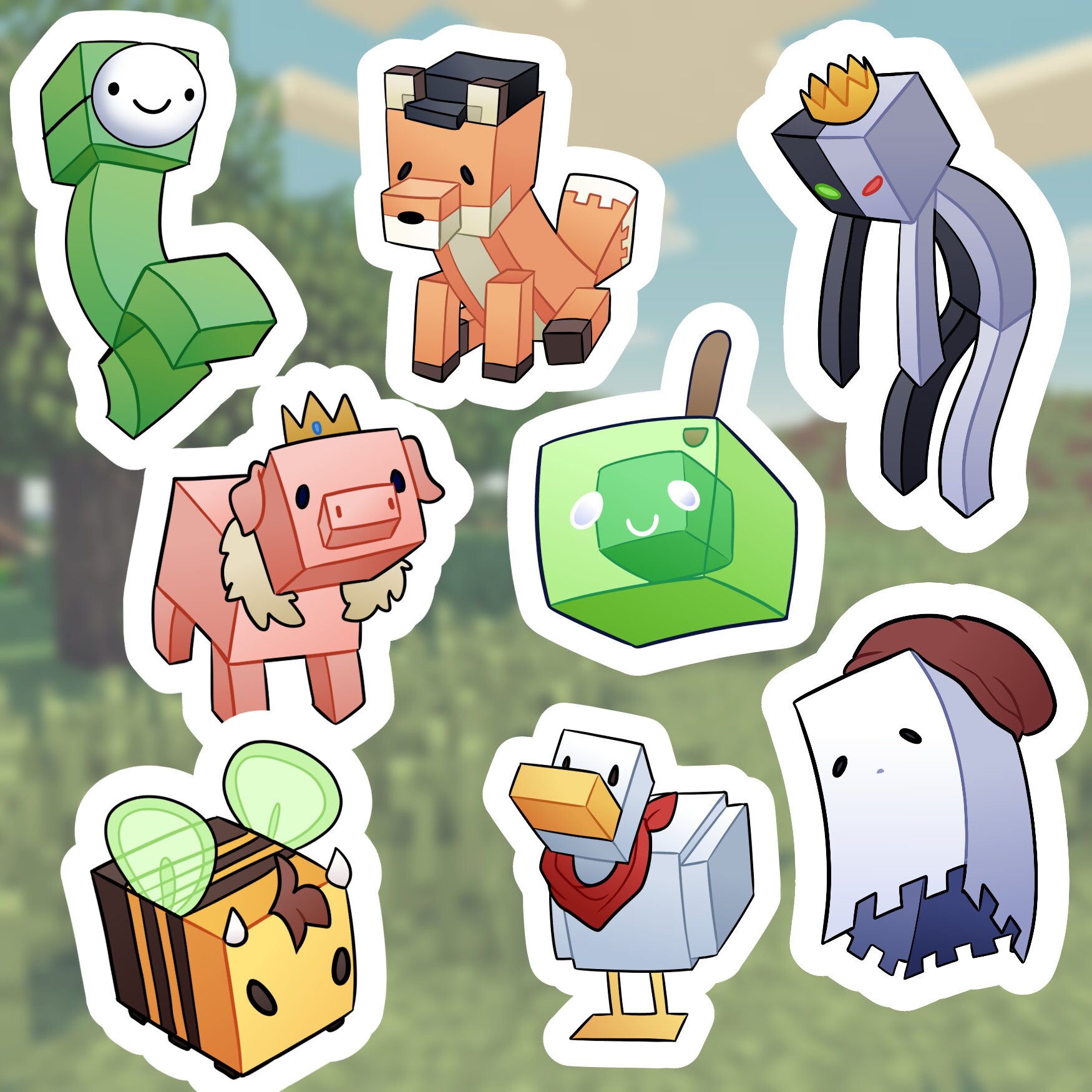 Technoblade Minecraft skin Sticker for Sale by lottedesigns