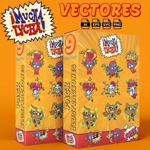 A lot of fighting / Instant download, Vector Ai, Svg, Eps, pdf, Png. Digital file