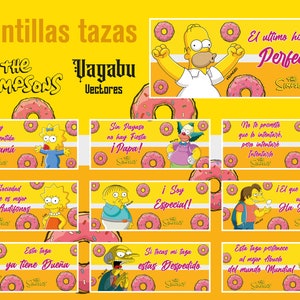 10 Mug Sublimation Templates/ The Simpsons