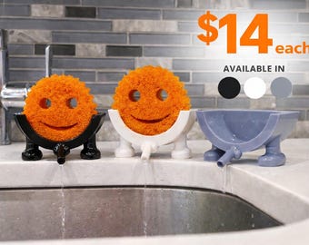 Portaesponjas redondo estilo Scrub Daddy* con pico de drenaje / Impresión 3D