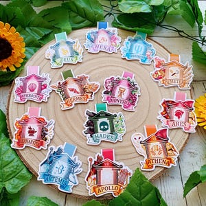 Percy Jackson&#39;s Cabins [Necklaces + bookmarks + stickers]