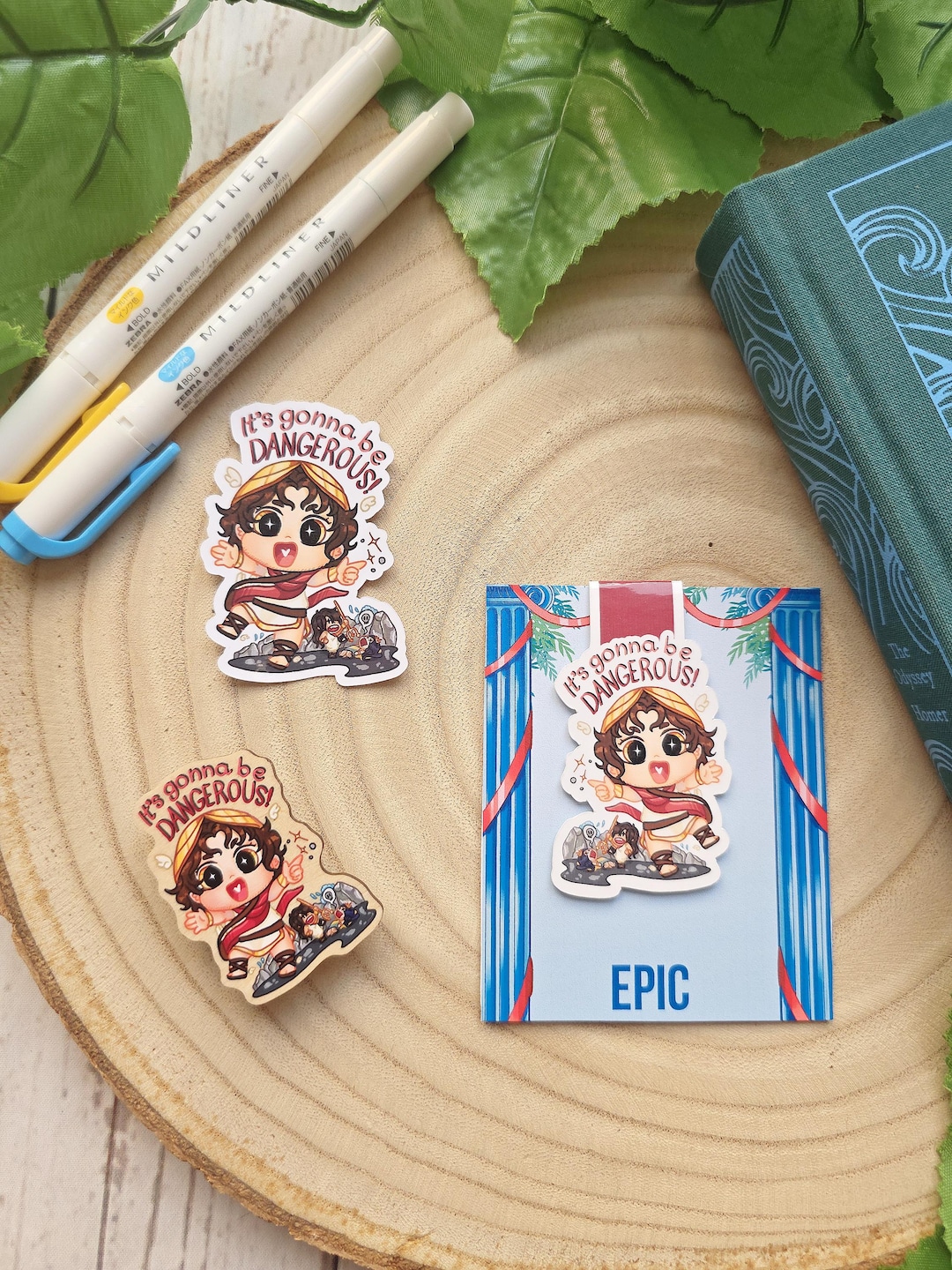 EPIC the musical. Dangerous [Wooden pin; Bookmark & Stickers] - Etsy México