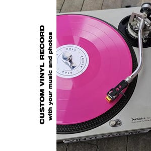 Custom vinyl record with printed cover. 12&quot; Unique handmade anniversary gift for him/her with favourite music on 7&quot;, 10&quot; Love