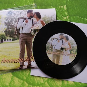 Individuelle Schallplatte Voll personalisierbar Deine Musik auf Schallplatte Hochzeit Geburtstag Jubiläum Geschenkidee 18cm 10 12 Bild 9