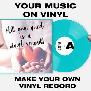 Custom vinyl record! Fully personalized! Your music on vinyl | Wedding | Birthday | Anniversary | Gift idea | 7" 10" 12"