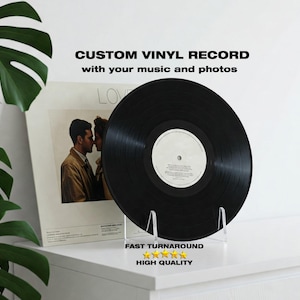 Op maat gemaakte vinylplaat met bedrukte omslag: gepersonaliseerd, handgemaakt muziekcadeau