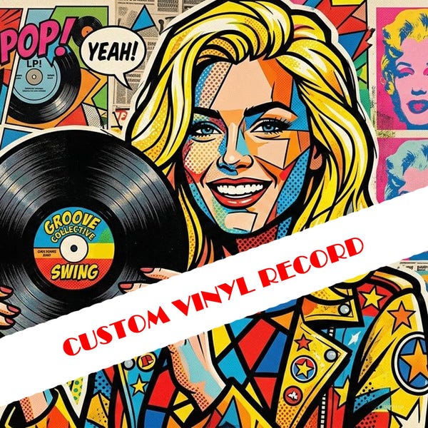 Custom Vinyl Record Mixtape with Printed Cover: Personalized Music Gift