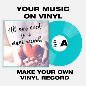 Custom Vinyl Record with printed cover! - Personalized Music Gift for Special Occasions - 7&quot;, 10&quot;, 12&quot; Mixtape