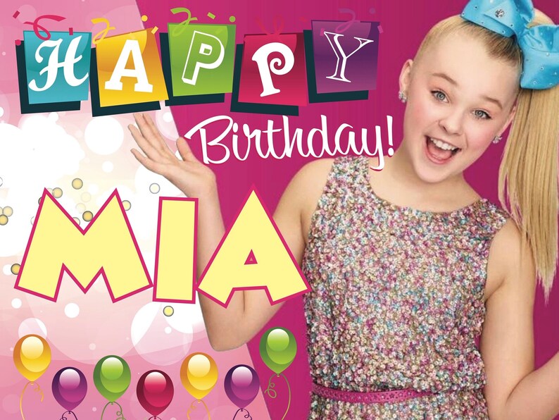 CELEBRATE with JOJO SIWA Happy Birthday Lawn Sign Jojo Siwa | Etsy