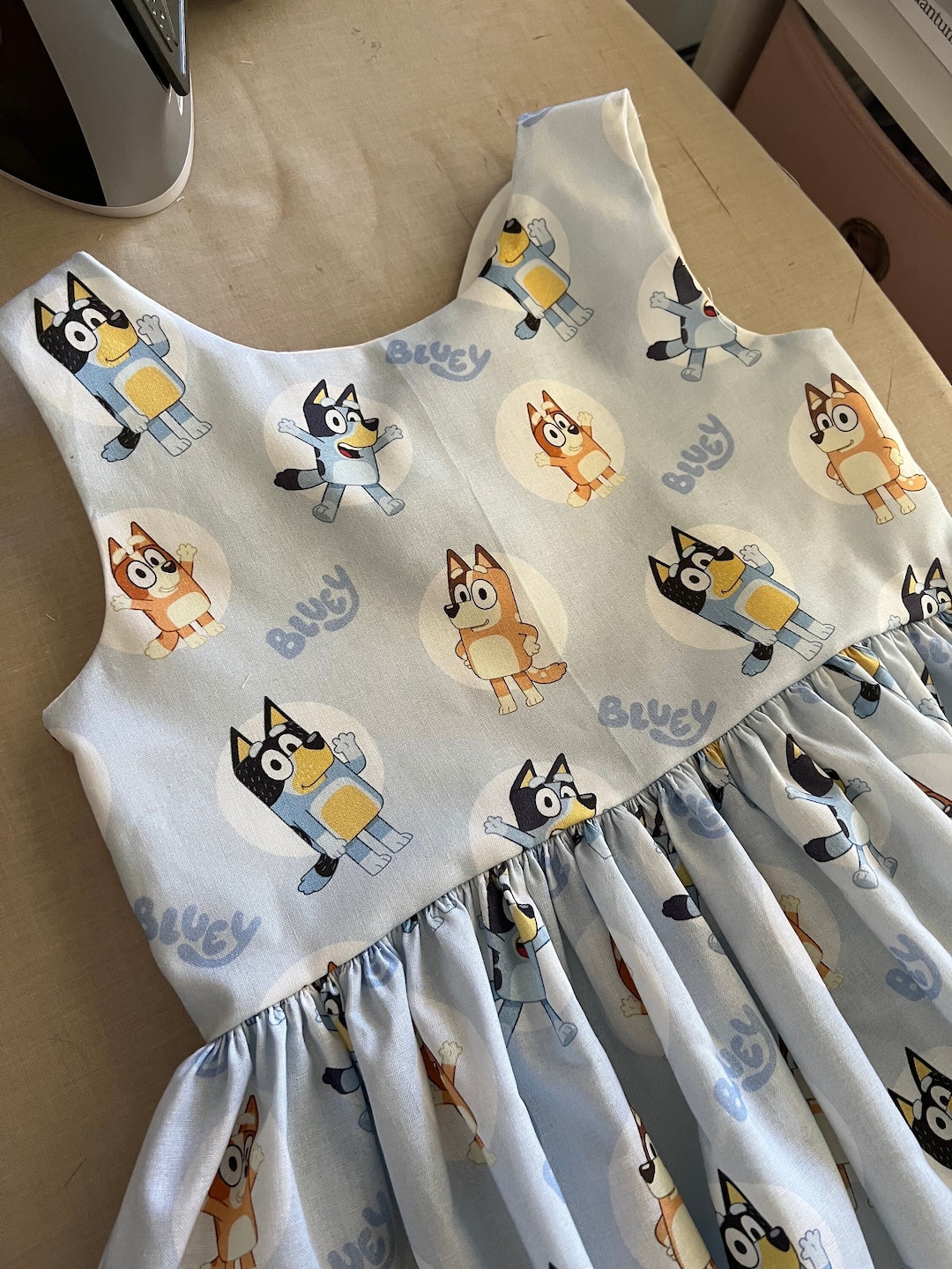 Bluey Dress Girls Custom Made Etsy
