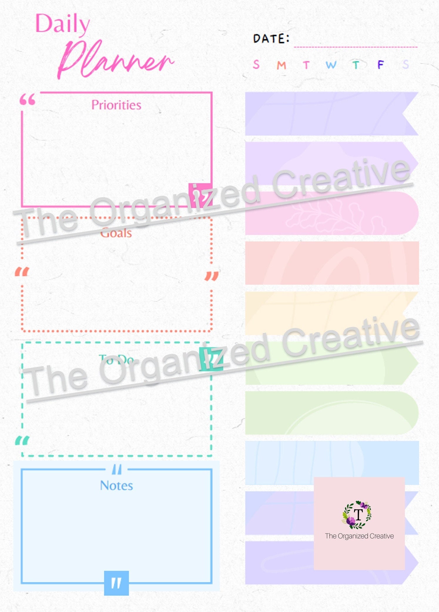 Daily Planner Printable Digital Planner | DAILY PLANNER | to Do List ...
