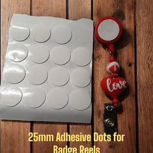 25mm Clear Adhesive Dots – Perfect Fit for Badge Reels| Badge reel adhesive dots| Craft adhesive dots| Handmade badge reel supplies
